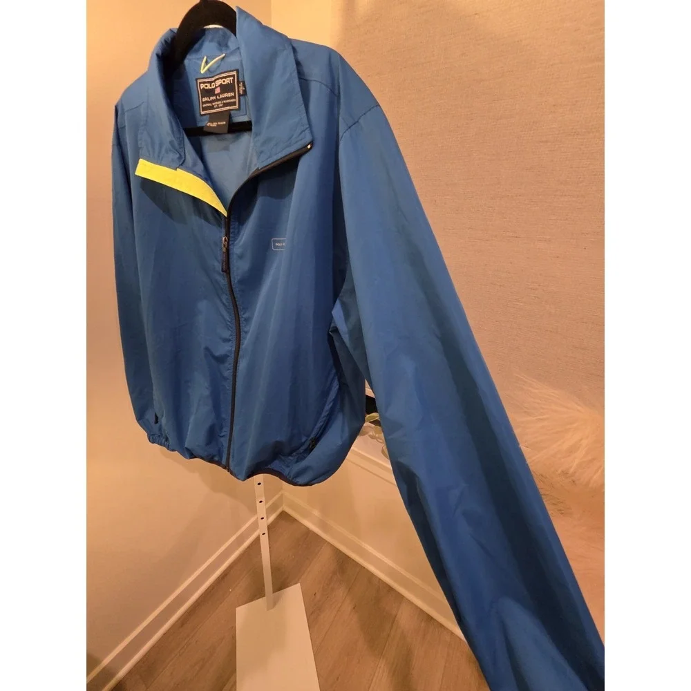 VTG Royal Blue Ralph Lauren Polo Sport Windbreaker Jacket L Preppy Nautical
